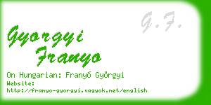 gyorgyi franyo business card